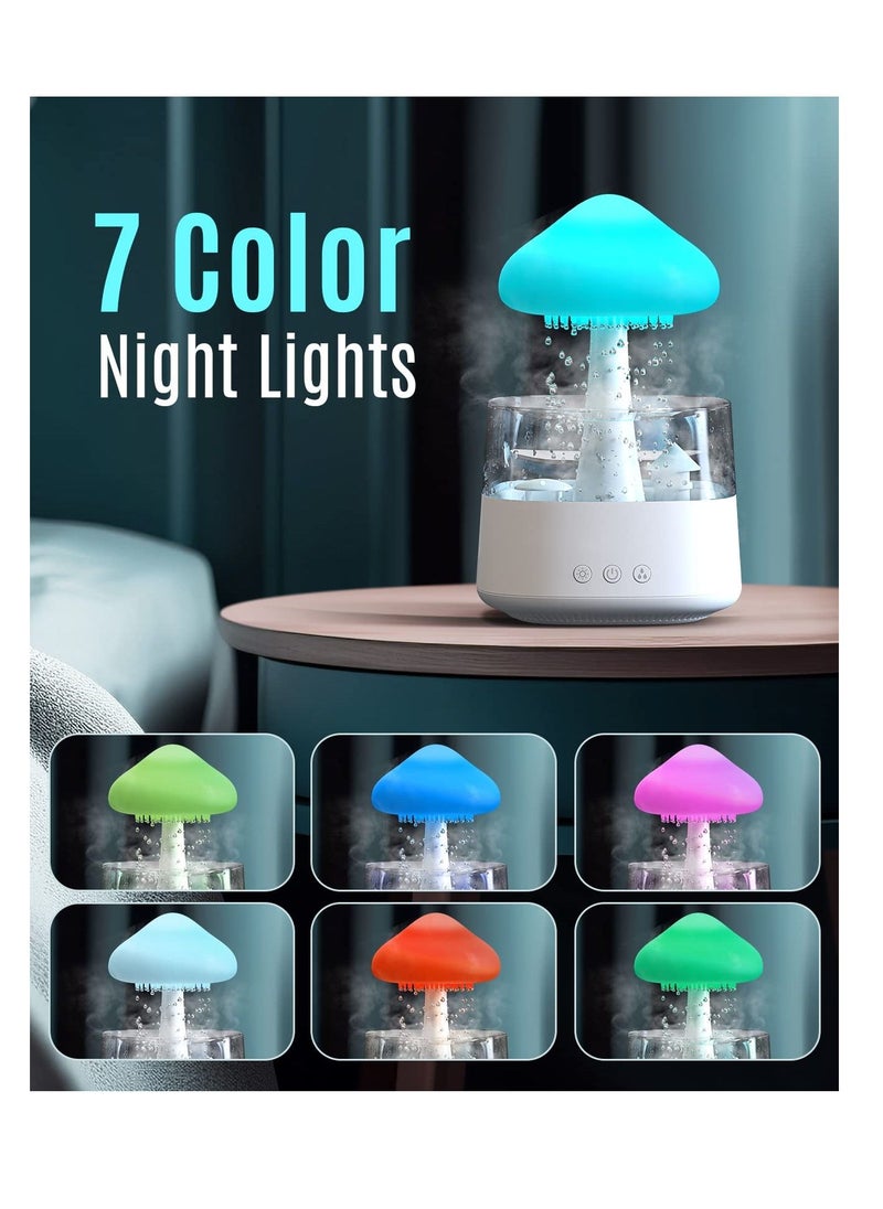 Excefore - Rain Cloud Humidifier Water Drip, Rain Cloud Sleep Aid air humidifier, Rain Cloud Diffuser, Cloud Humidifier Rain Drop for Sleeping, with 7 Colors for Sleeping Relaxing - Image 1