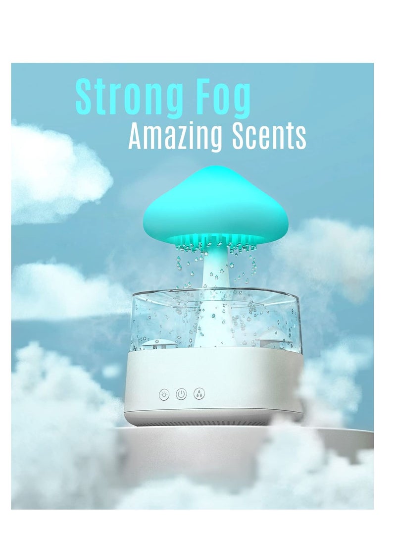 Excefore - Rain Cloud Humidifier Water Drip, Rain Cloud Sleep Aid air humidifier, Rain Cloud Diffuser, Cloud Humidifier Rain Drop for Sleeping, with 7 Colors for Sleeping Relaxing - Image 1