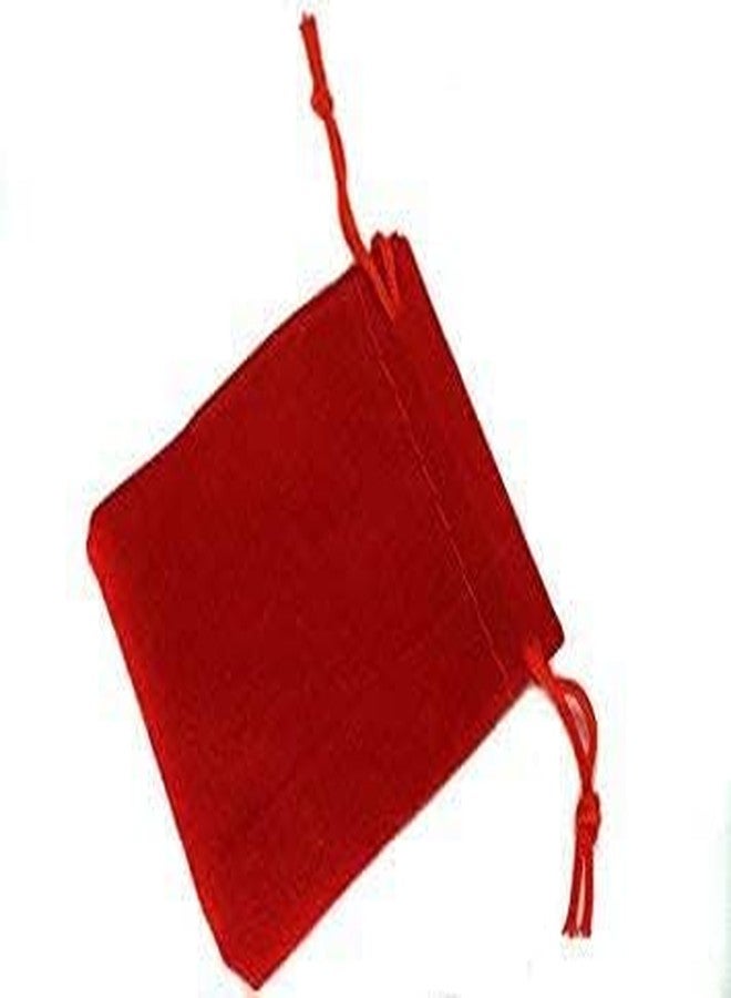 True Wings Velvet Potli Bags for Gifting| Small Drawstring Jewellery Pouch | Velvet Gift Bags for Wedding Return Gifts Women Traditional Function Décor (Red, pack of 20) - Image 3