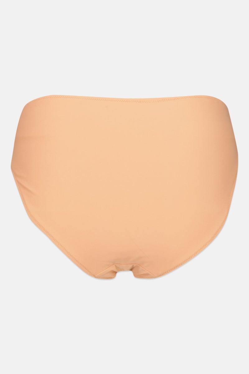 Aerie Women Solid Bikini Bottom, Peach  - Image 2