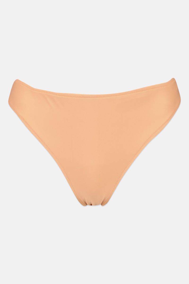 Aerie Women Solid Bikini Bottom, Peach  - Image 1