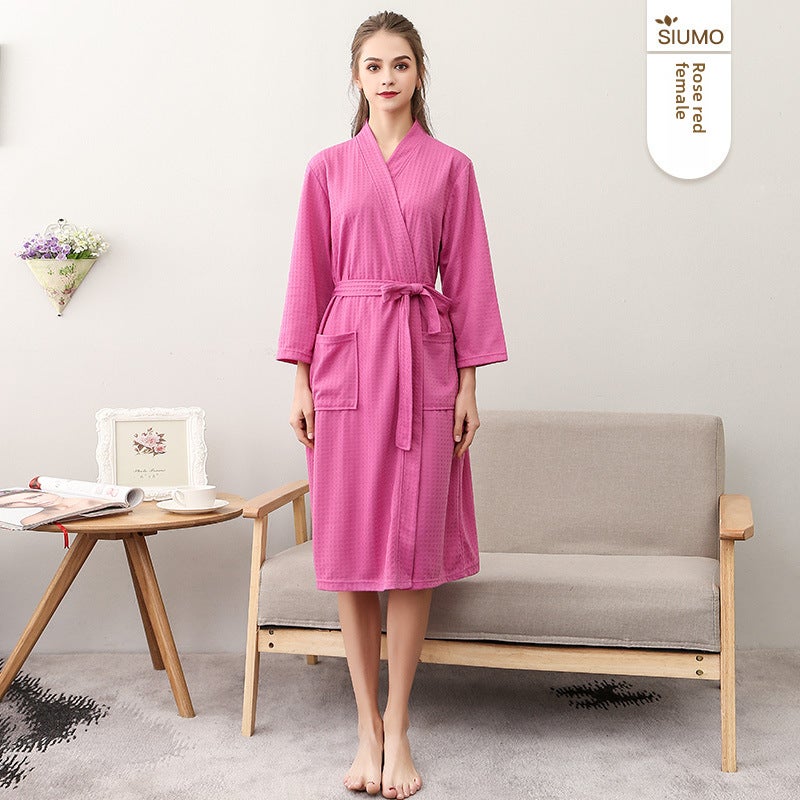7/8 Sleeve Cotton Sleepwear 1601 Rose Red [female]] 