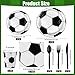 Kochorie 400 Pieces Soccer Disposable Party Tableware Sets Including Plates Cups Napkins Cutlery Serves 50 for Soccer Games Sports Birthday Party Decorations - Image 4