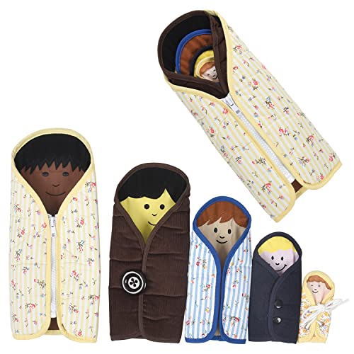 Constructive Playthings Cloth Nesting Dolls for Kids Learning Toys with Clothing Fixtures Teaches SelfDressing Inclusive Diversity Dolls for Social Emotional Play Toddler Toys for 2 Years Up - Image 1