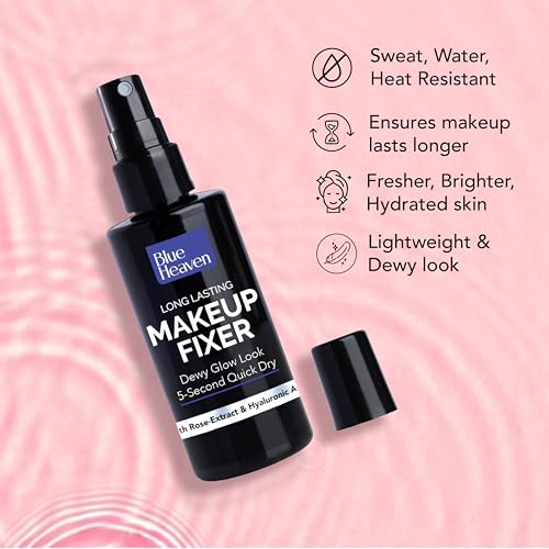 Blue Heaven LongLasting Makeup Fixer Paraben Free Sweat Proof Infused with Vitamin E and Aloe Vera Dewy Glow and Silk Matte Effect Setting Spray for Makeup 60ml - Image 3