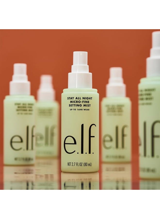 elf رذاذ تثبيت ماكياج دقيق للغاية يدوم طوال الليل، مرطب ومنعش لوقت ارتداء 16 ساعة، نباتي وخالي من القسوة، 2.7 أونصة سائلة - Image 4