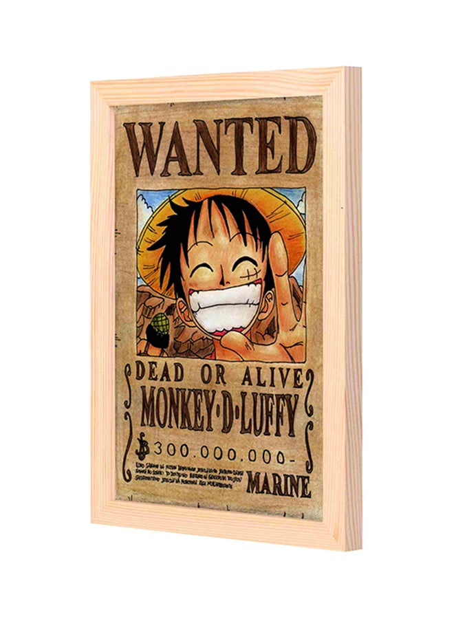 لوحة فنية لديكور الحائط بإطار خشبي بنمط يحمل عبارة Wanted Dead Or Alive Monkey متعدد الألوان