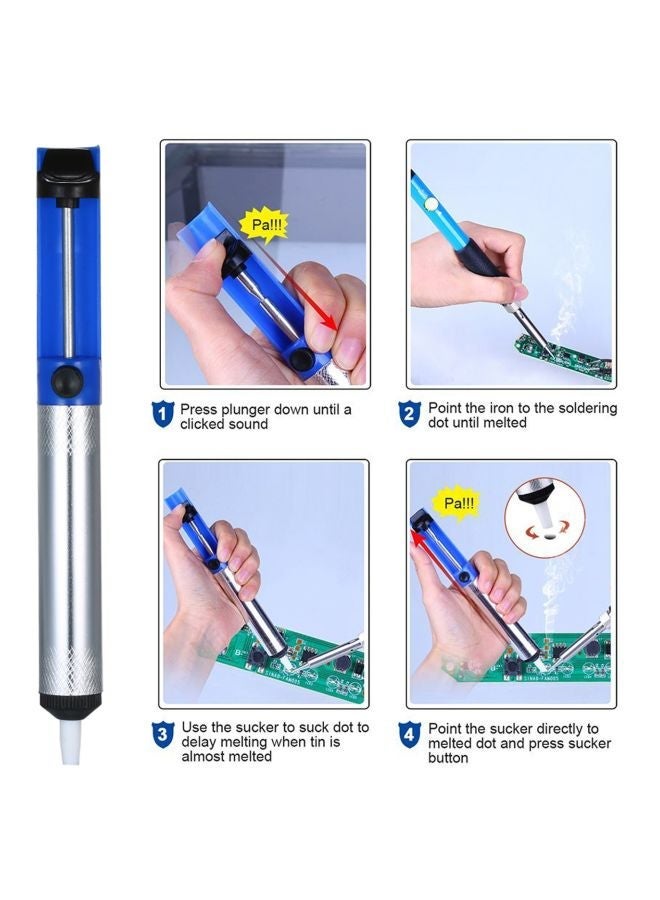 NIBEMINENT Electric Soldering Iron Kit Blue/Silver/Orange - Image 4