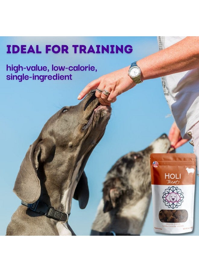 هولي مكافآت كبد الكلاب المجففة بالتجميد من هولي - كبد ضأن صحي طبيعي بالكامل، 100% صنع في الولايات المتحدة الأمريكية - مكون واحد فقط - مناسب للبشر - خالٍ من الحبوب - مناسب لمرضى السكري - Image 2