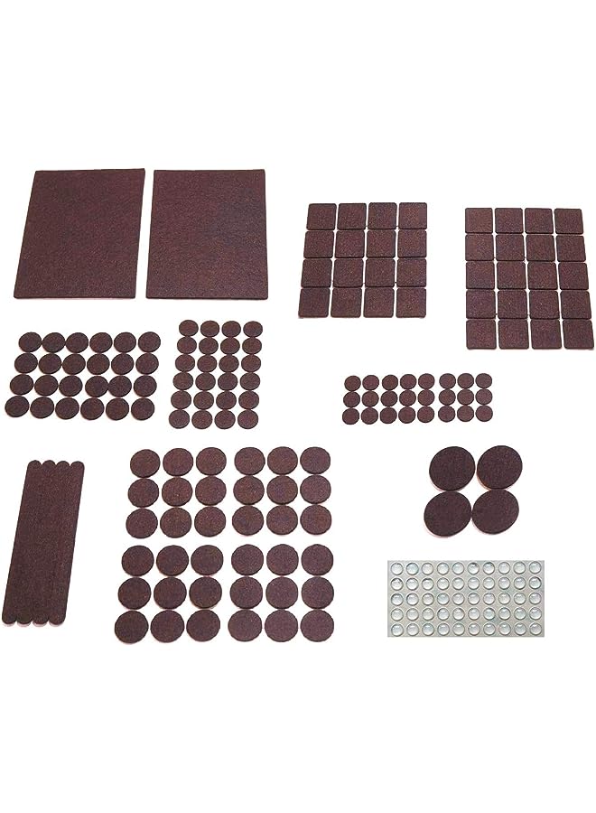 PROMASS Furniture Pads Self Stick Furniture Felt Pads Hardwood Floor Protectors for Furniture Legs Wood Floor Protectors for Furniture Sliders Anti Scratch Pads Laminate Carpet Flooring Adhesive + Bumpers  - Image 1