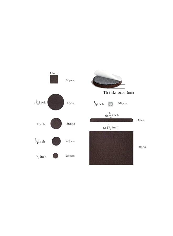 PROMASS Furniture Pads Self Stick Furniture Felt Pads Hardwood Floor Protectors for Furniture Legs Wood Floor Protectors for Furniture Sliders Anti Scratch Pads Laminate Carpet Flooring Adhesive + Bumpers  - Image 3