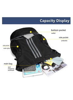 Y&D Drawstring Backpack Drawstring Bag Gym Sack String Bag Men Women Basketball Bag Bundle Pocket Drawstring Backpack Student School Bag Football Bag Storage Bag Large Capacity Fitness  - Image 3