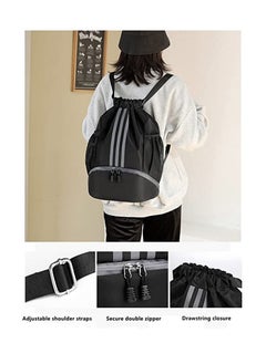 Y&D Drawstring Backpack Drawstring Bag Gym Sack String Bag Men Women Basketball Bag Bundle Pocket Drawstring Backpack Student School Bag Football Bag Storage Bag Large Capacity Fitness  - Image 4