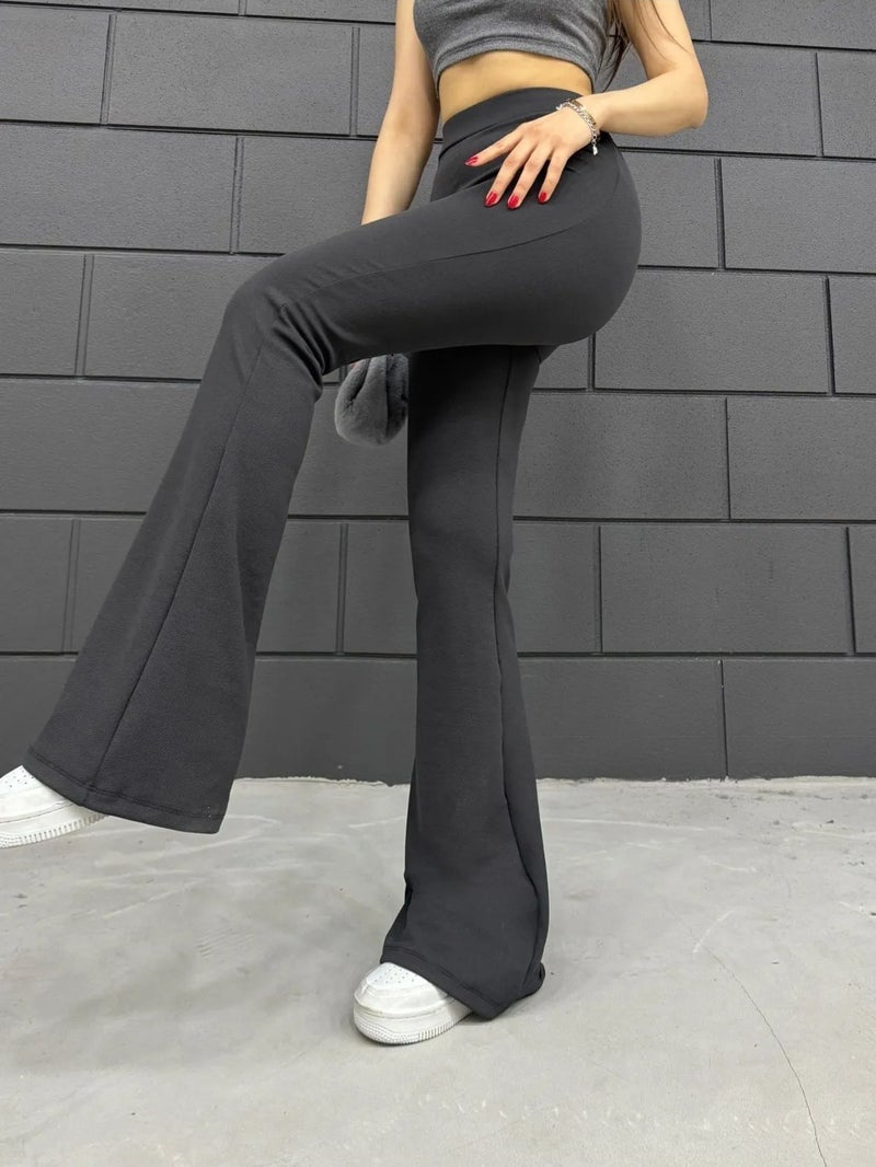 Balta Collection Women's Flare Leg Crepe High Waist Lycra Slimming Leggings Pants  - Image 5