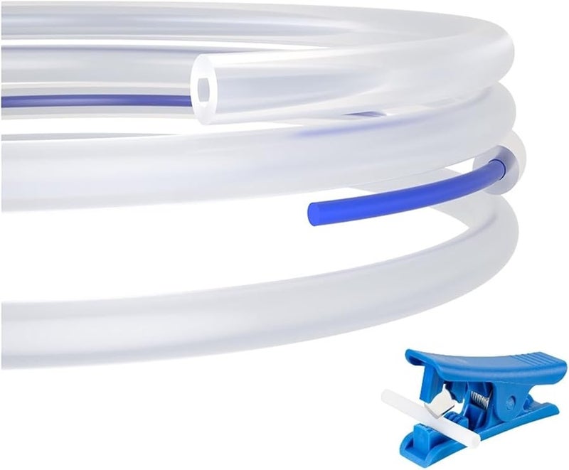 1 75 مم أنبوب PTFE لتغذية خيوط الطابعة ثلاثية الأبعاد شفاف مع قاطع 2 متر - Image 1