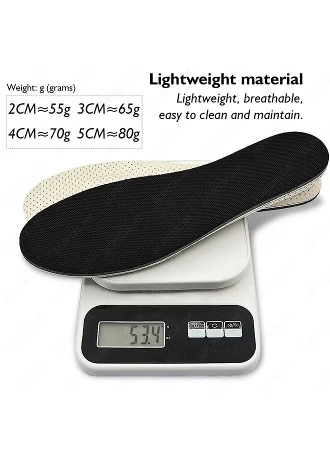 HAVEN 1 Pair Height Increase Insoles, Memory Foam Unisex Full-Length Invisible Heel Lift Inserts-2cm - Image 4