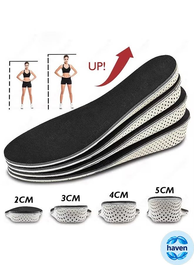 HAVEN 1 Pair Height Increase Insoles, Memory Foam Unisex Full-Length Invisible Heel Lift Inserts-2cm - Image 1