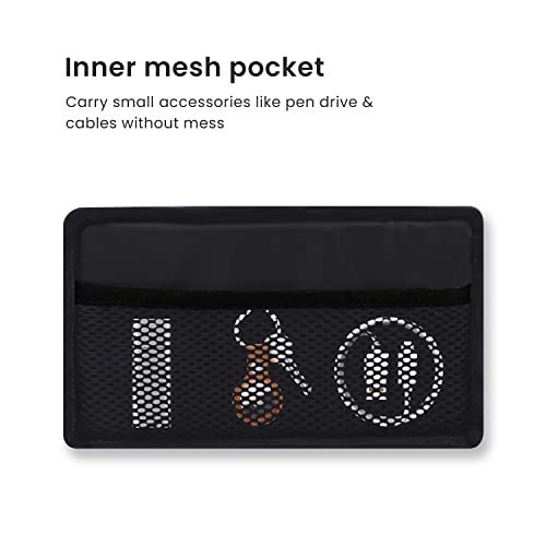 Alifiya Polyester Gadget Charger Pouch/Travel Organizer Pouch for Cables/Hard Disk/Charger (Black - Pack of 2) - Image 5