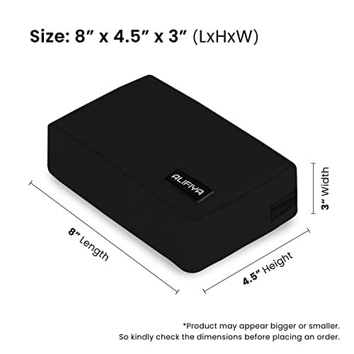 Alifiya Polyester Gadget Charger Pouch/Travel Organizer Pouch for Cables/Hard Disk/Charger (Black - Pack of 2) - Image 3