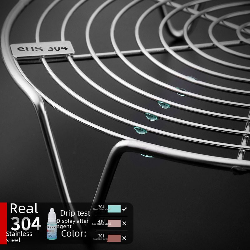 304 Stainless Steel Steaming Plate Grilling Net Steaming Drawer Electric Rice Cooker Steaming Rack for Steaming Pieces Household Steamer Grating Wok Steaming(304 stainless steel steamer -20cm "short leg 」) - Image 3