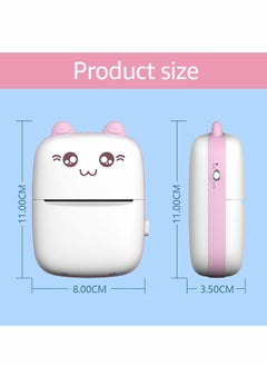 Y&D Portable Printer, Mini Pocket Printer Wireless Bluetooth Thermal with Printing Paper USB Cable for Note Photo Web Document Label Receipt Study Home Office, Pink  - Image 4