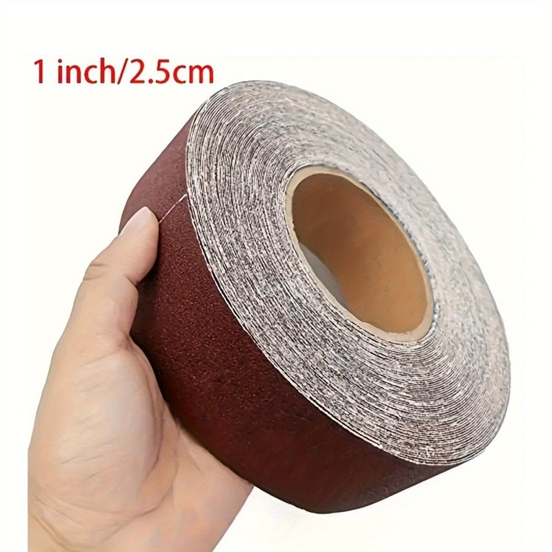 1 Inch Emery Cloth Roll 8Pcs Sandpaper Rolls With Dispenser 100 Grit For Woodworking Metal Polishing - Image 2