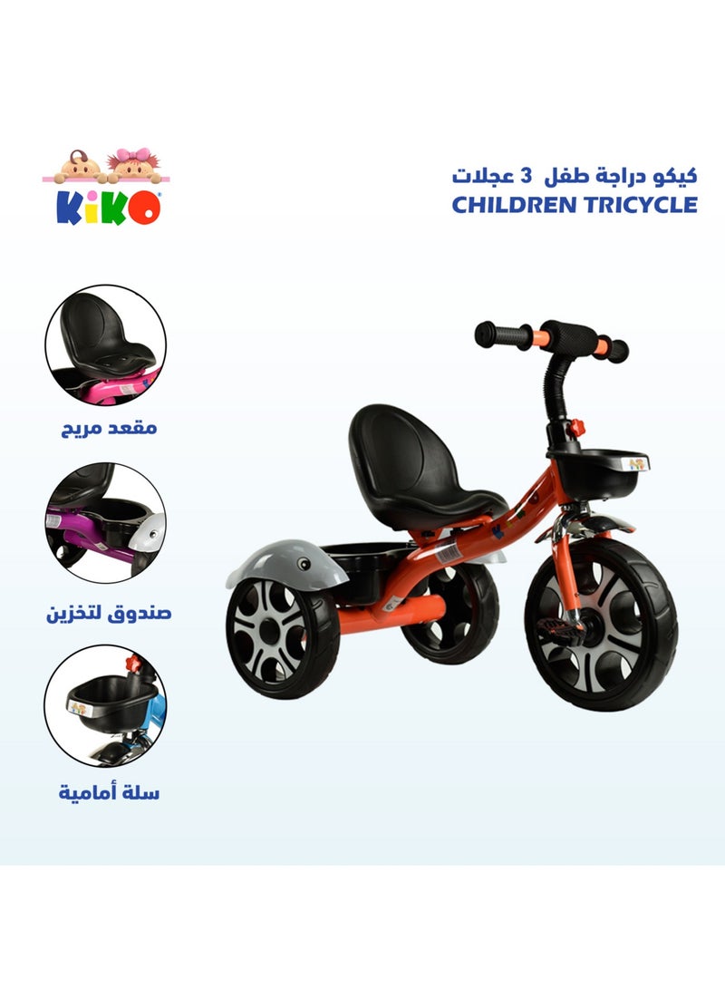 Kiko Children Tricycle 5 Pc - Orange - Image 2