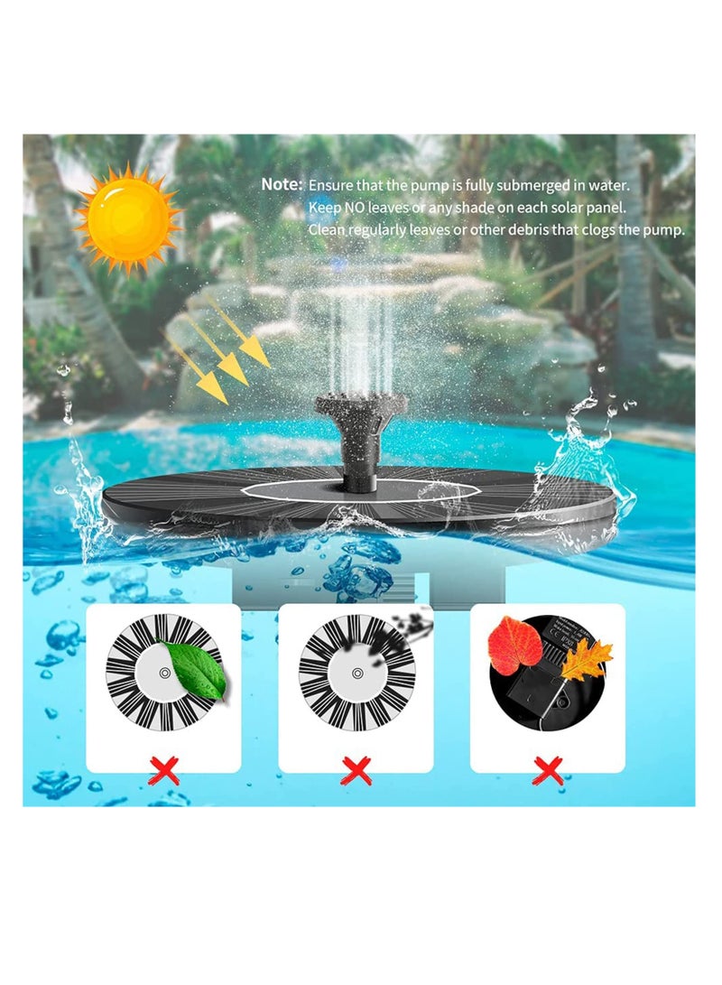 Excefore Solar Fountain Pump, 1.5W Solar Water Fountain with 8 Nozzles, Solar Powered Water Feature Pump for Pond Garden, Bird Bath, Fish Tank, Pool, Garden Decoration, Outdoor Pool Floating Fountain - Image 2