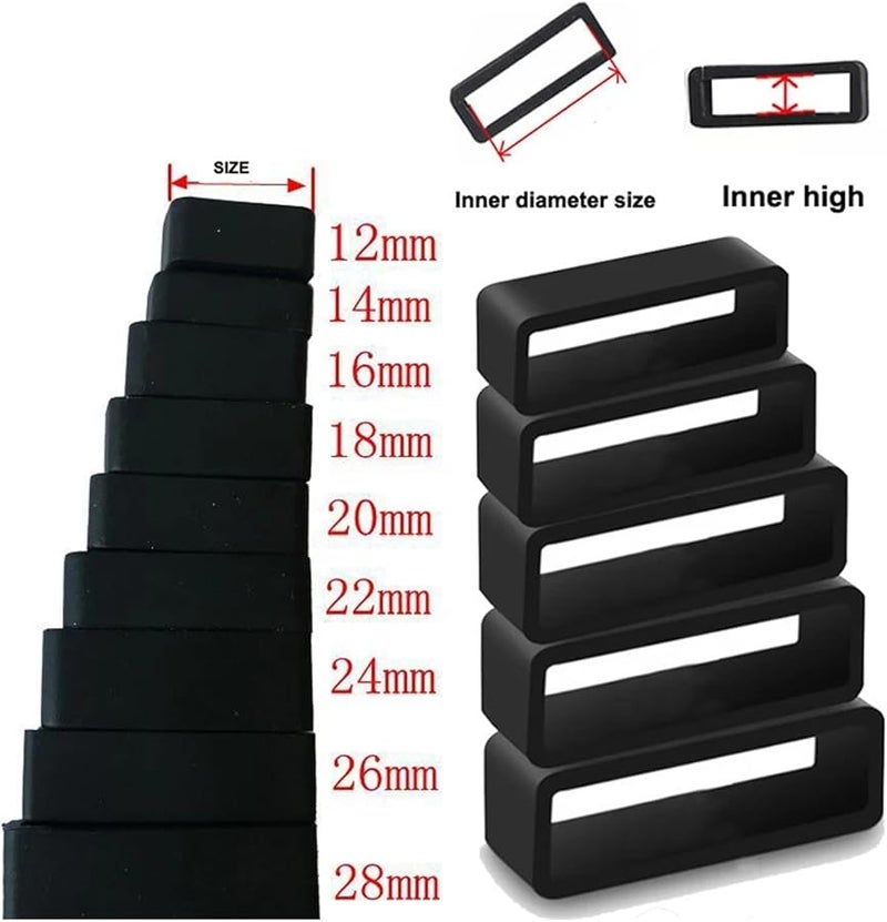 80Pcs 12mm Watch Band Retainer Loops Replacement Strap Keeper For Men Sport Watches - Image 3