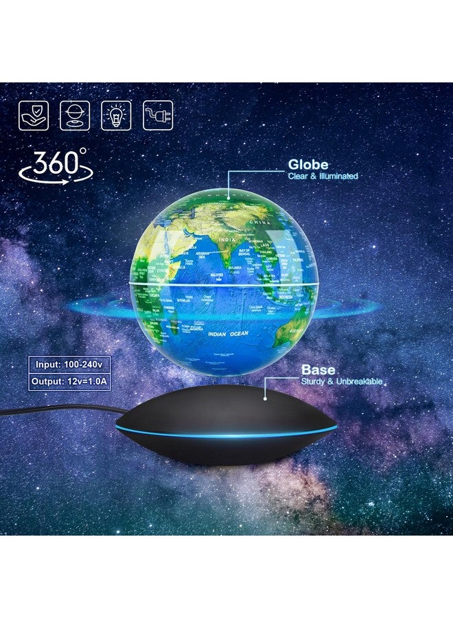 Flagest Magnetic Levitation Floating Globe Rotating Globe - Touch Control And Gradient Night Light Color Globes- Birthday Anniversary Item(6 Inches Globe) - Image 2