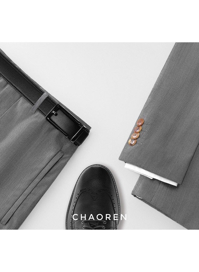 CHAOREN حزام رATCHET - حزام رسمي للرجال 1 3/8" مريح قابل للتعديل - الرفيق المثالي لأحذية الرجال الأوكسفورد - Image 4