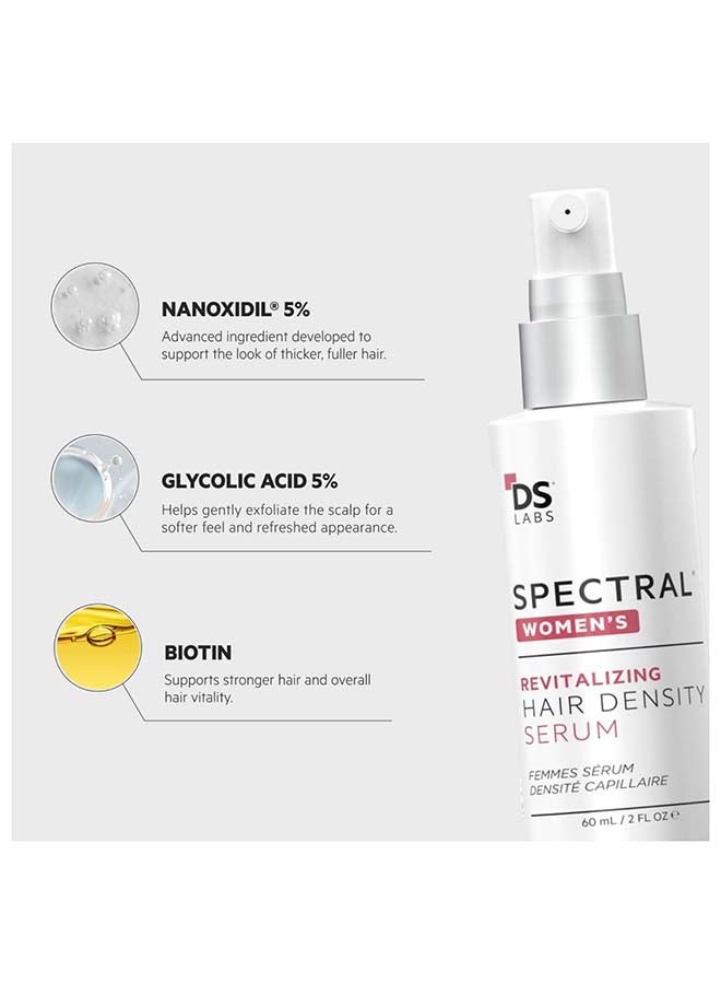 ds labs Spectral Women's (Csf) Revitalizing Serum For Women With Nanoxidil 5% - Lightweight Leave-In for Fuller, Thicker Looking Hair, Fast Absorbing, Non-Greasy, For All Hair Types 60ml - Image 4