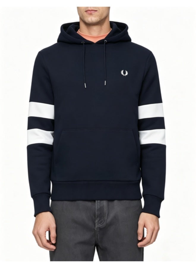 FRED PERRY Casual Fall Winter Embroidered Drawstring Pullover Hoodie - Image 1