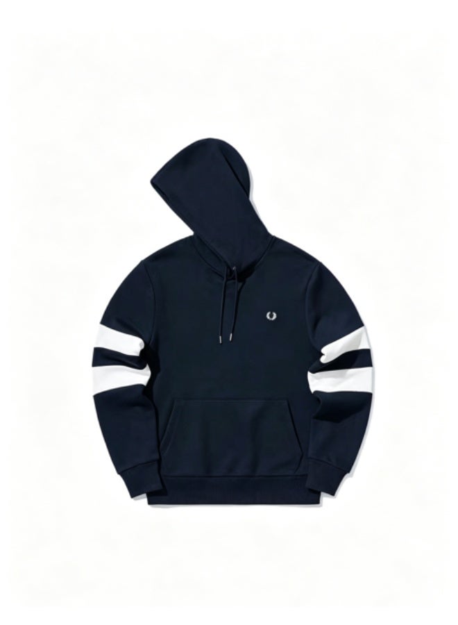 FRED PERRY Casual Fall Winter Embroidered Drawstring Pullover Hoodie - Image 2