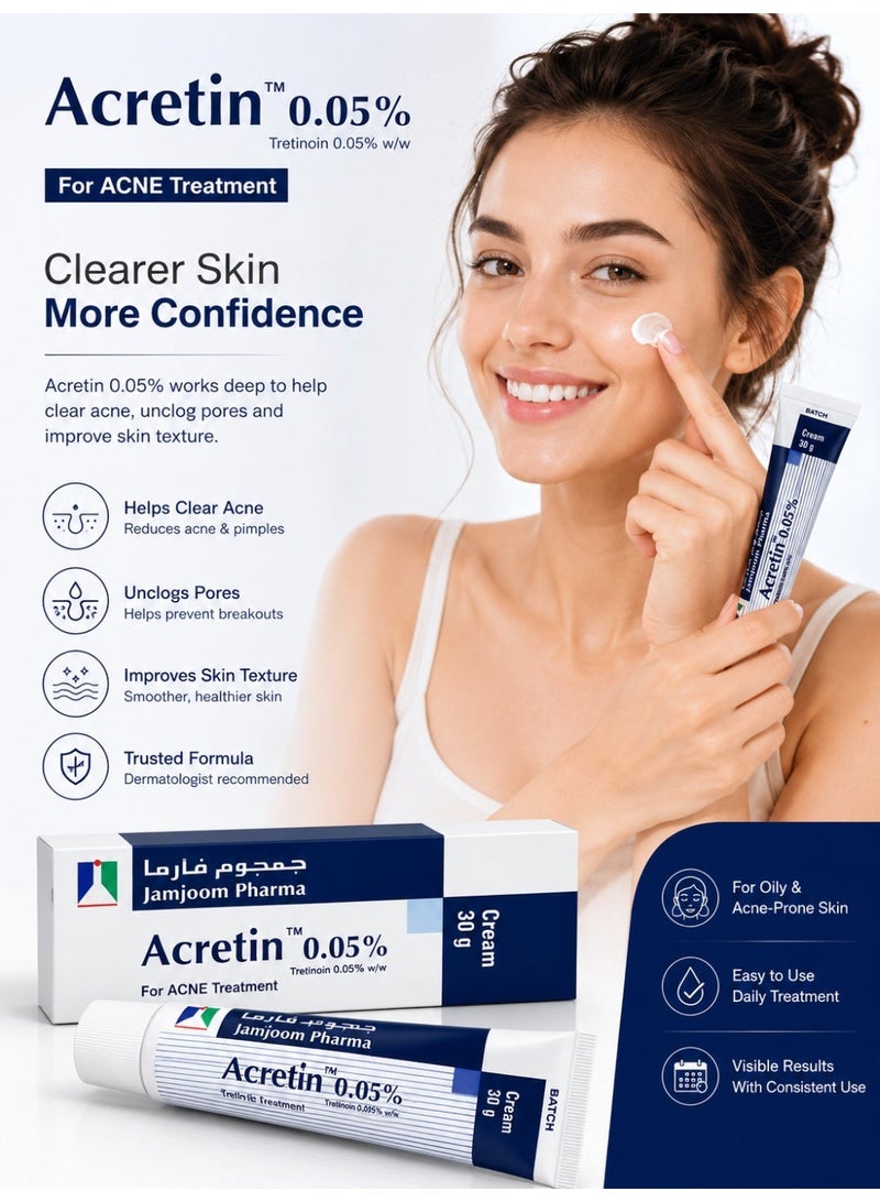 Acretin 0.05% For Acne Treatment Cream 30g - Image 4