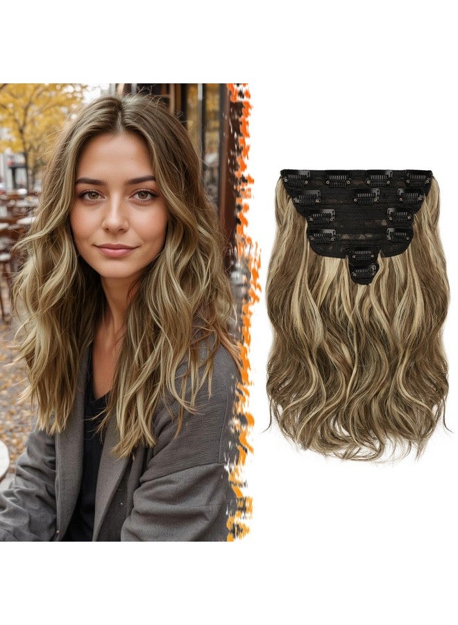 بارسدار وصلات شعر بارسدار المميزة - وصلات شعر صناعية قصيرة ومموجة بطول 12 بوصة للنساء - 6 قطع شعر كاملة سميكة للاستخدام اليومي للحفلات، لون بني متوسط وأشقر - Image 1