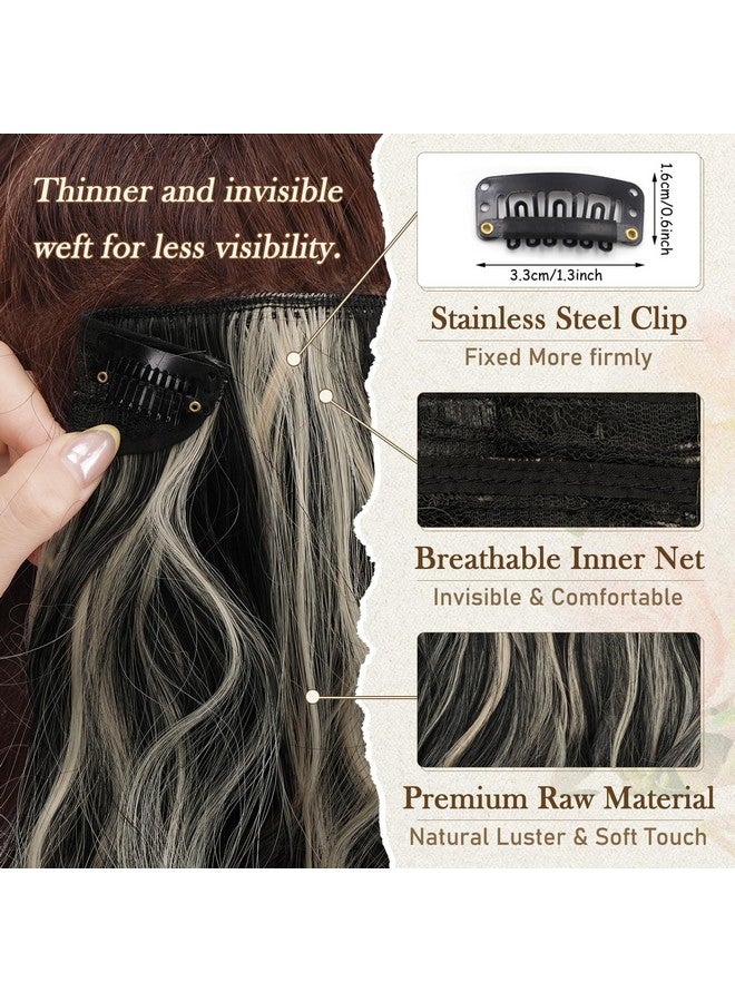 بارسدار وصلات شعر بارسدار المميزة - وصلات شعر صناعية قصيرة ومموجة بطول 12 بوصة للنساء - 6 قطع شعر كاملة سميكة للاستخدام اليومي للحفلات، لون بني متوسط وأشقر - Image 3