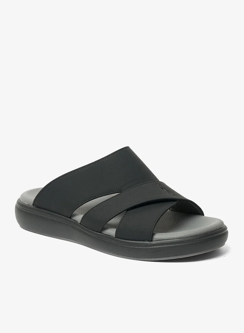 Geoomnii Traditional Arabic Sandals for Men – Comfortable Leather Slip-On Design – Perfect for Everyday Wear & Occasions-Olive