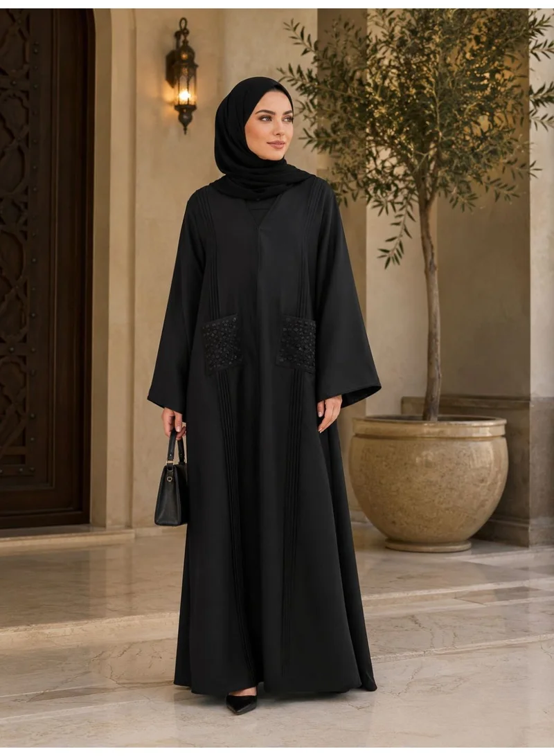 Ophelia Noir Essence Eid Collection | Elegant Abaya with Matching Hijab - Get 1 pc Mystery Abaya-Eid Offer