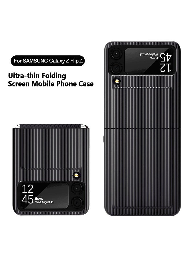 Aookay - Case For Samsung Galaxy Z Flip 4, Built In Front Screen Protector, Shock Resistant And Fall Proof, Hidden Hinge Ultra Slim Fashion Suitcase Shaped Protection Cover for Flip 4 - Image 1