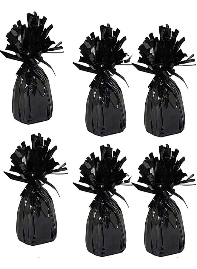 Chochkees Metallic Balloon Weights, Birthday Party Favors, Novelty and Gag Gifts, 5.5" Inches, 6-Pack (Black) - Image 1