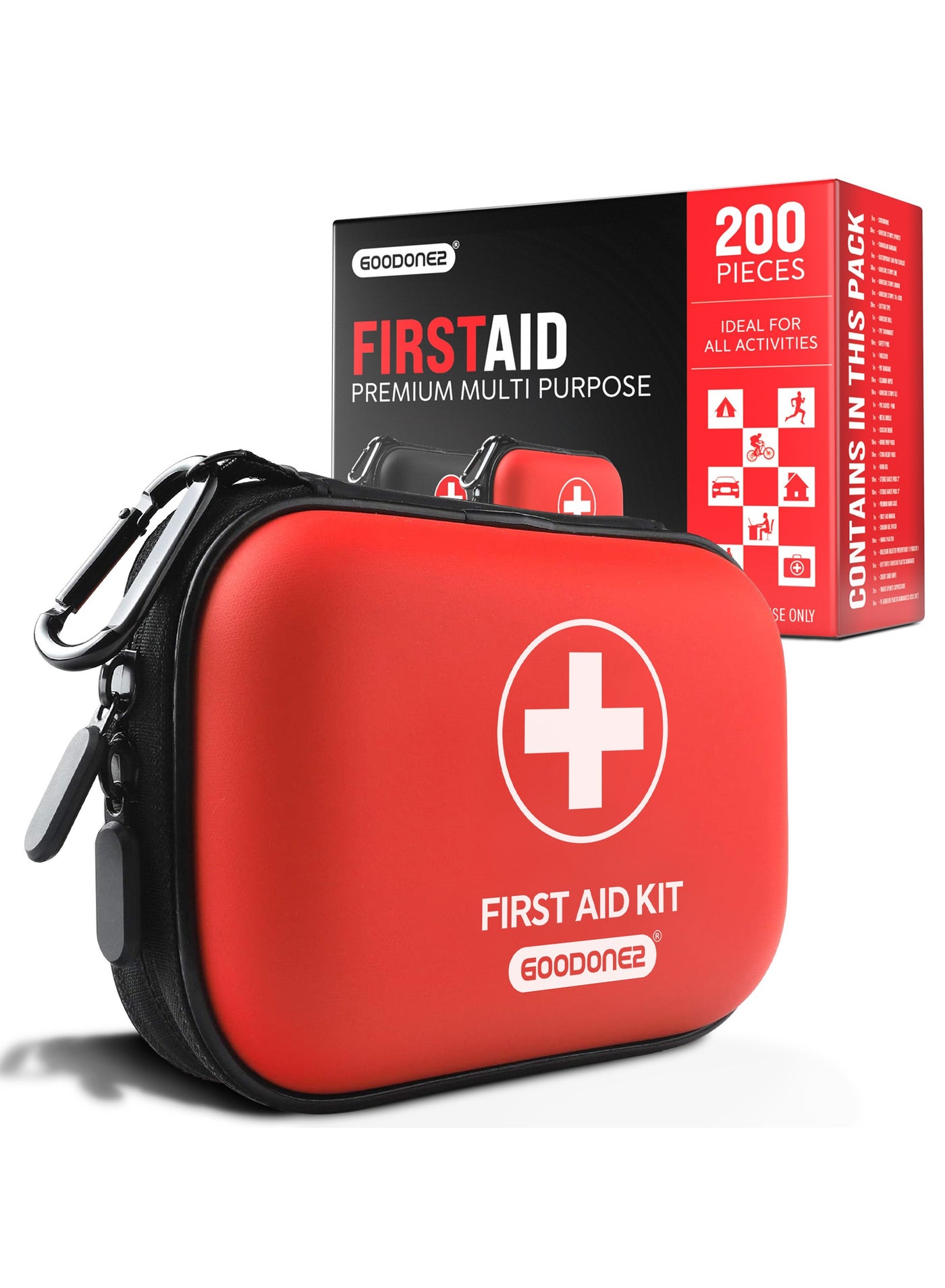 GOODONE2 200-Piece First Aid Kit Set For Minor Cuts, Scrapes, Sprains & Burns, Ideal for Home, Car, Travel and Outdoor Emergencies Medical Kit