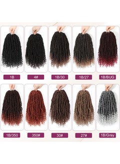 Admutty Passion Twist Crochet Hair,Passion Twist Hair 8 Inch,8 Packs Pre-twisted Passion Twist Hair,Short Passion Twist Crochet Braids,Pre Looped Crochet Hair for Black Women(1B)  - Image 5