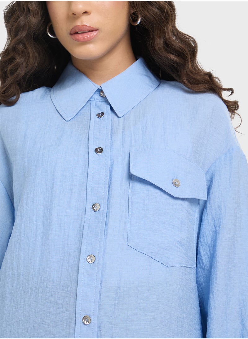 ONLY - Pocket Detailed Button Down Shirt - Image 1