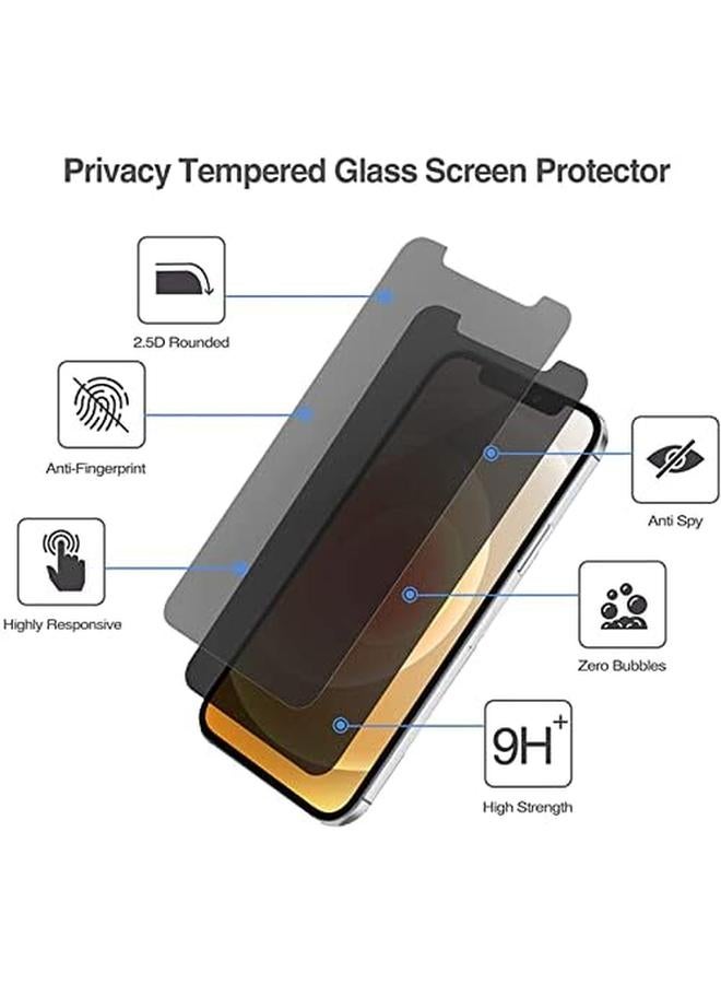 Procases 2 Pack Iphone 12 Pro Iphone 12 6.1 Inch 2020 Privacy Screen Protector Anti Spying Dark Tempered Glass Screen Film Guard Iphone 12 Pro 5G Screen Protector - Image 3