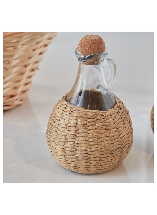 Home Box طقم أوعية تقديم زجاجية بسيطة مكون من 3 قطع مع زجاجة زيت 28.8x28.8x16.9 سم  - Image 3