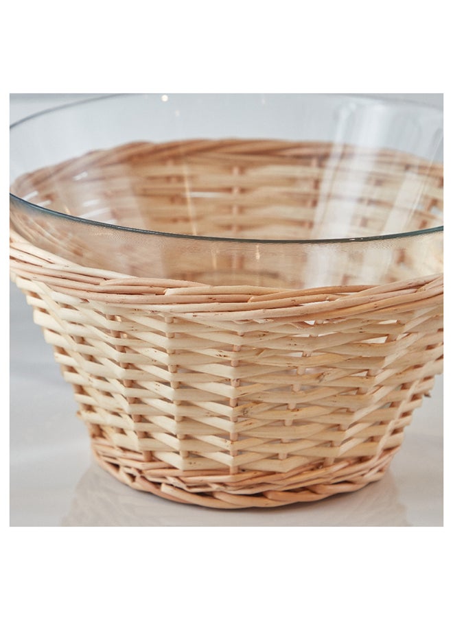 Home Box طقم أوعية تقديم زجاجية بسيطة مكون من 3 قطع مع زجاجة زيت 28.8x28.8x16.9 سم  - Image 4