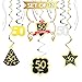 LINGTEER Happy 50th Birthday Decorations Set 12Pcs Black Gold Swirls StreamerHappy Birthday Bunting BannerCheers to Fifty Years Old Bday Party Decorations Gift Sign - Image 4