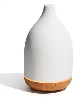 InnoGear InnoGear Oil Diffuser, 150ML Ceramic Diffuser for Essential Oils Handcrafted Aromatherapy Diffuser Ultrasonic Cool Mist Humidifier with 2 Mist Modes Waterless Auto Off for Room Office, White 