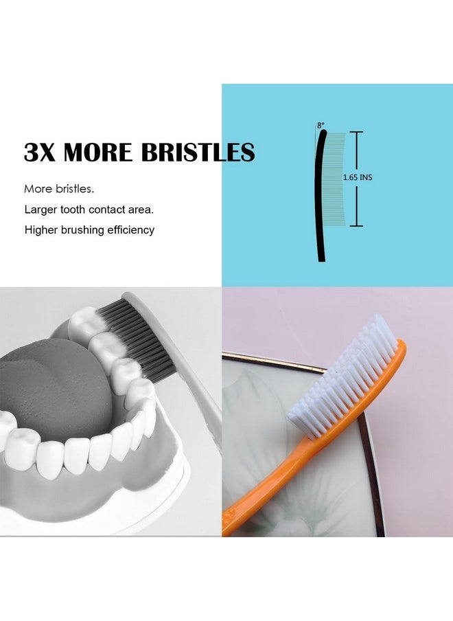 EasyHonor EasyHonor Huge Head Toothbrush, Big Toothbrush, Giant Head Toothbrush, Hard & Firm Toothbrush bristles BPA Free for Proper Dental Care 4 Pack with White Hard Bristles.  - Image 4